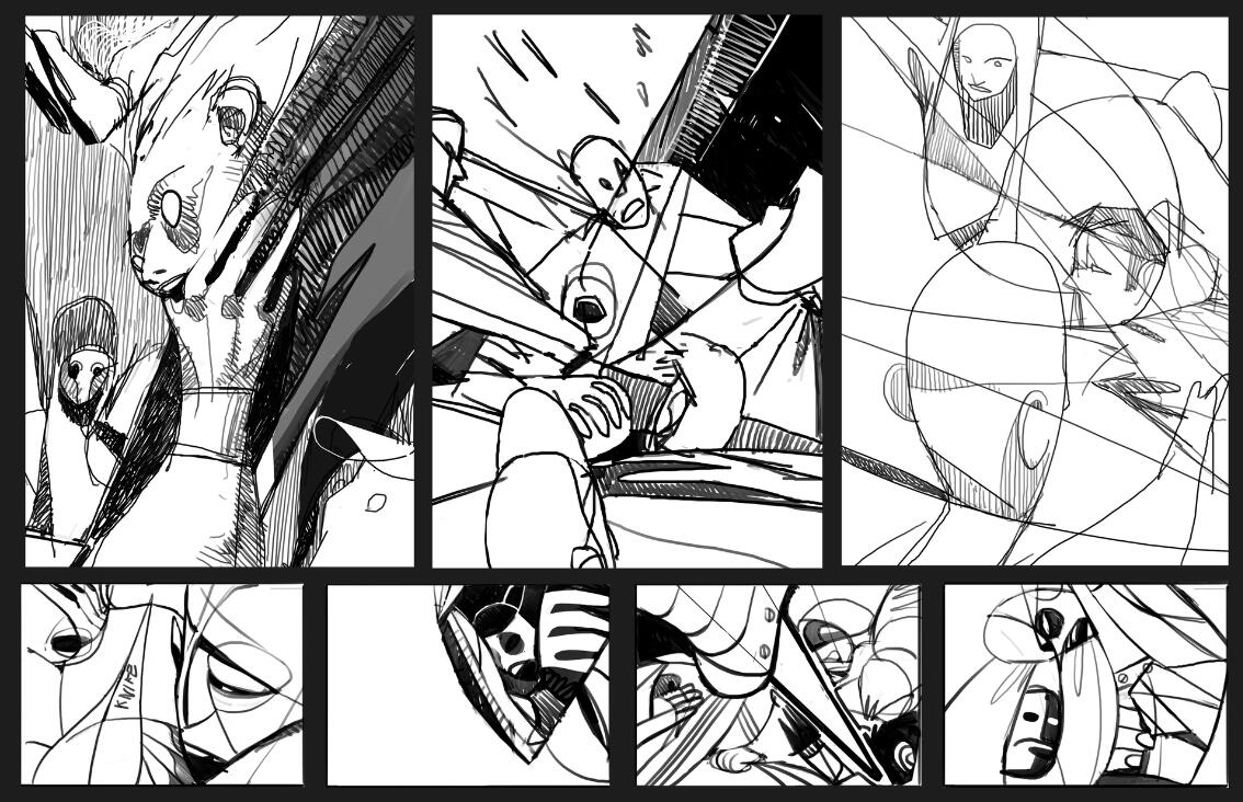 Sketches for the abstract sequence.